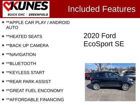 Used 2020 Ford EcoSport SE w/ SE Convenience Package image 2