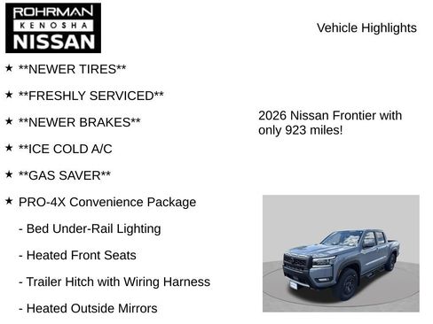 Certified 2026 Nissan Frontier PRO-4X w/ Pro-4x Convenience Package AWD/4WD image 8