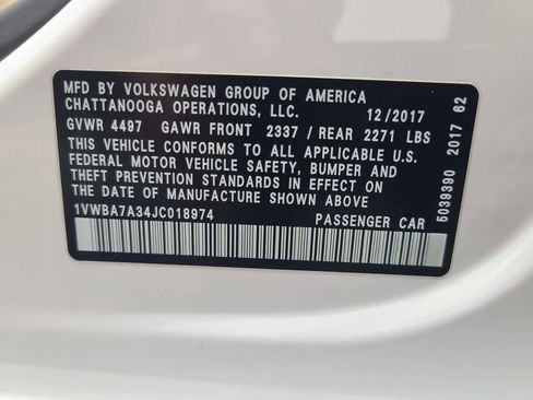 Used 2018 Volkswagen Passat 2.0T SE image 3