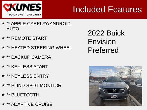 Used 2022 Buick Envision Preferred image 2