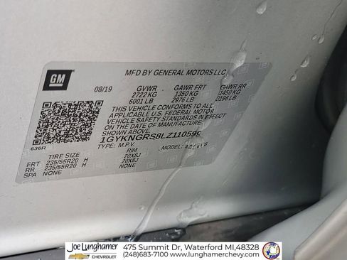 Certified 2020 Cadillac XT5 Sportv w/ LPO, Floor Liner Package image 37