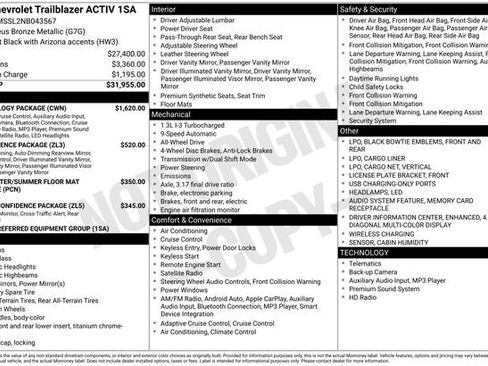 Used 2022 Chevrolet TrailBlazer ACTIV w/ Technology Package image 16