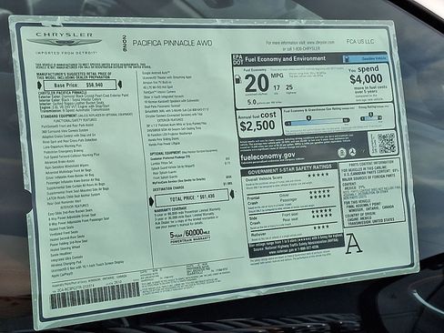 New 2026 Chrysler Pacifica Pinnacle image 17