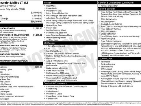 Used 2022 Chevrolet Malibu LT w/ Leather Package FWD image 32