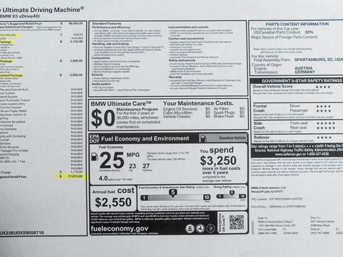Used 2025 BMW X5 xDrive40i w/ M Sport Package image 60
