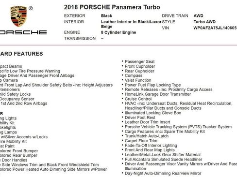 Used 2018 Porsche Panamera Turbo image 35