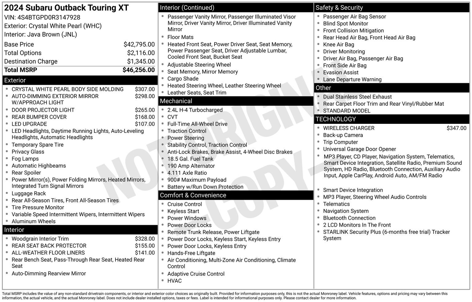 Certified 2024 Subaru Outback Touring XT AWD/4WD image 35