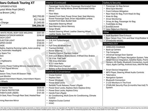 Certified 2024 Subaru Outback Touring XT AWD/4WD image 35