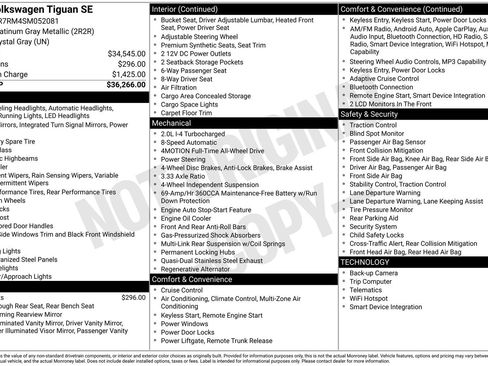 Certified 2025 Volkswagen Tiguan SE AWD/4WD image 41
