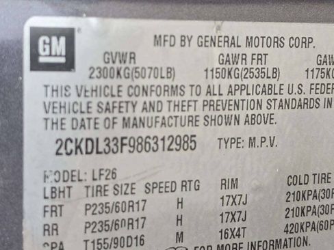 Used 2008 Pontiac Torrent 2WD w/ Preferred Package image 12