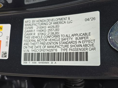 New 2026 Honda Accord EX-L image 33