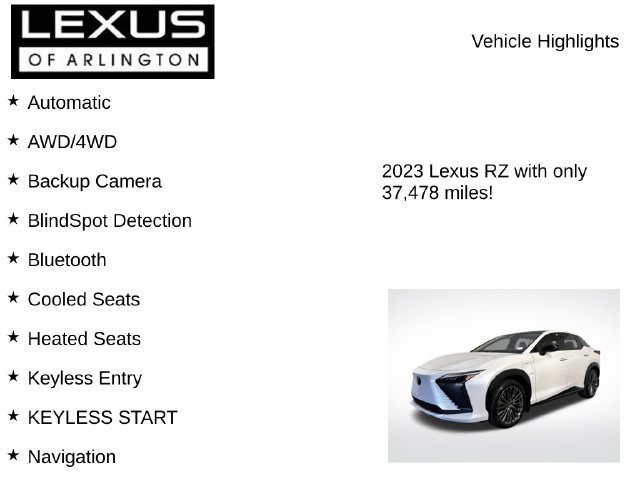 Certified 2023 Lexus RZ 450e Premium w/ Accessory Package (2T) AWD/4WD image 8