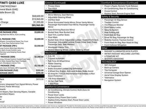 Used 2019 INFINITI QX80 Luxe w/ Proactive Package image 16