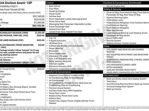 Used 2022 Buick Enclave Avenir w/ Avenir Technology Package image 5