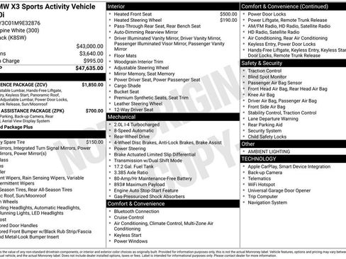 Used 2021 BMW X3 sDrive30i w/ Convenience Package RWD image 1