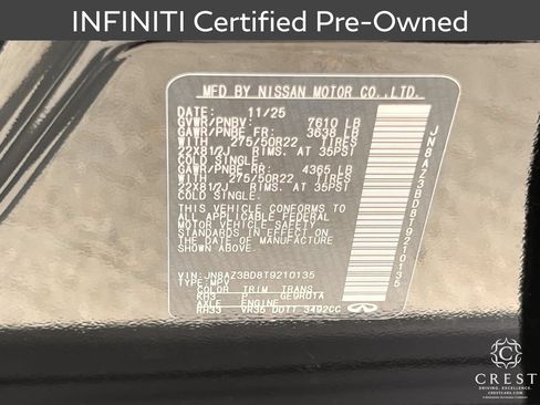 Certified 2026 INFINITI QX80 Luxe w/ Cargo Package RWD image 34