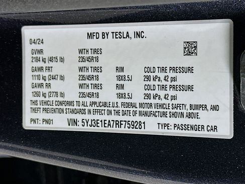 Used 2024 Tesla Model 3 RWD image 12
