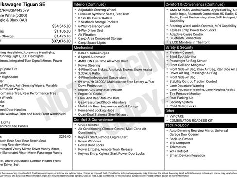 Certified 2025 Volkswagen Tiguan SE AWD/4WD image 36