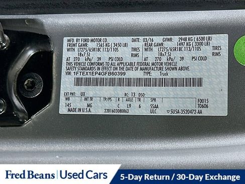 Used 2016 Ford F150 XLT w/ Equipment Group 302A Luxury image 30