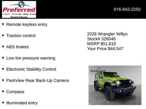 New 2026 Jeep Wrangler Sport AWD/4WD image 6