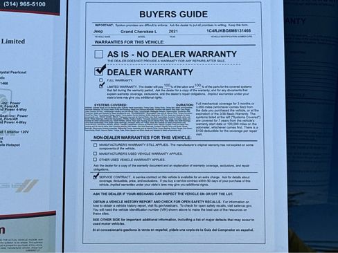 Certified 2021 Jeep Grand Cherokee L Limited image 27