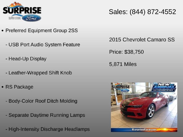 Used 2015 Chevrolet Camaro SS w/ RS Package RWD image 16