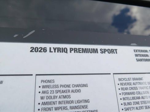New 2026 Cadillac Lyriq Premium Sport RWD image 9
