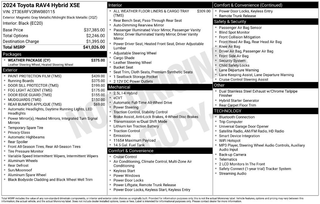 Used 2024 Toyota RAV4 XSE w/ Weather Package AWD/4WD image 12