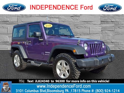 Used 2018 Jeep Wrangler Sport AWD/4WD image 1