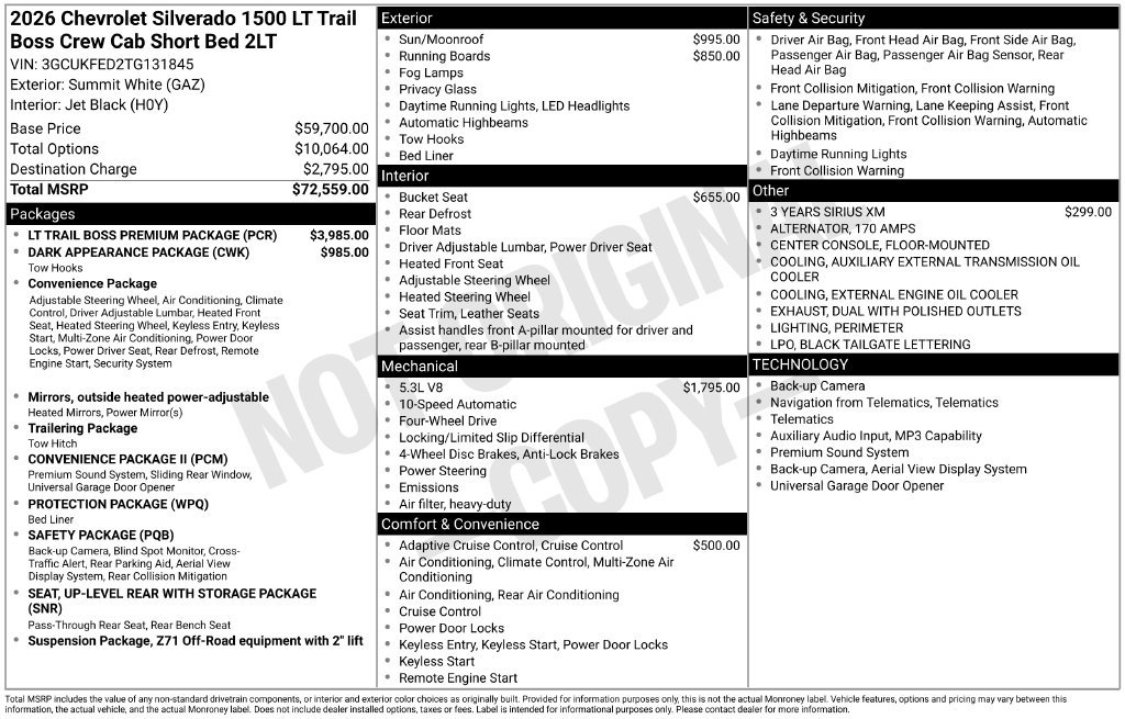 Used 2026 Chevrolet Silverado 1500 LT Trail Boss w/ LT Trail Boss Premium Package AWD/4WD image 28
