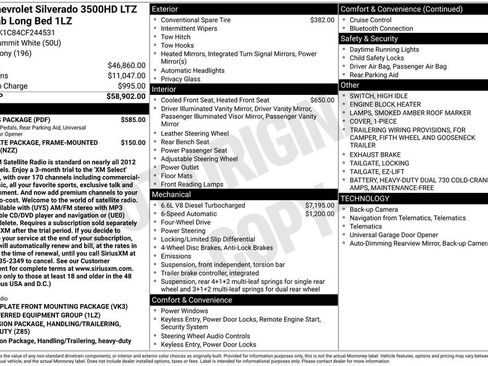 Used 2012 Chevrolet Silverado 3500 LTZ w/ LTZ Plus Package AWD/4WD image 5