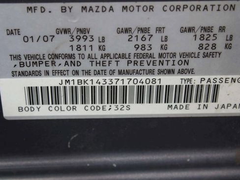 Used 2007 MAZDA MAZDA3 s Sport image 9