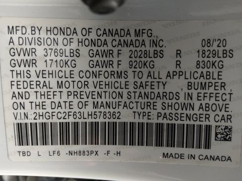 Used 2020 Honda Civic LX image 33