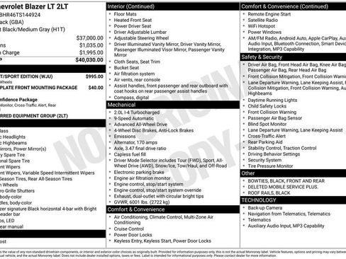 New 2026 Chevrolet Blazer LT w/ Midnight/Sport Edition AWD/4WD image 24