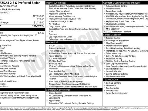 New 2026 MAZDA MAZDA3 2.5 S Sedan w/ Preferred Pkg image 6