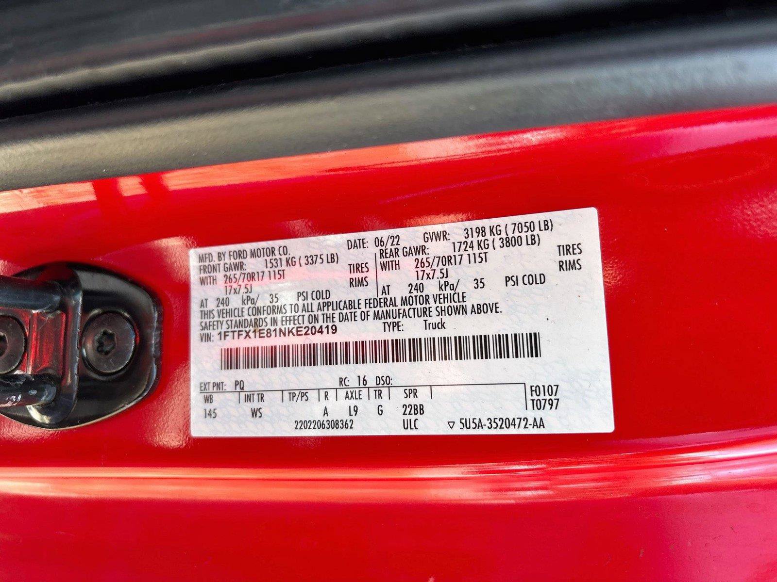 Used 2022 Ford F150 XL w/ Equipment Group 101A High AWD/4WD image 18