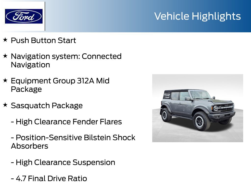 Certified 2023 Ford Bronco Outer Banks w/ Sasquatch Package AWD/4WD image 14