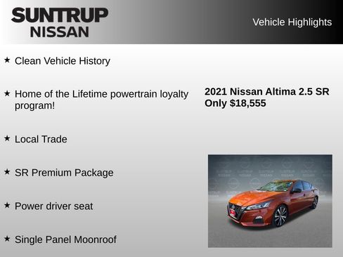 Used 2021 Nissan Altima 2.5 SR w/ SR Premium Package FWD image 8