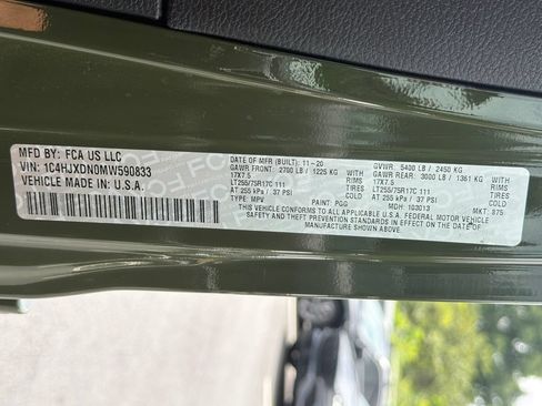 Used 2021 Jeep Wrangler Unlimited Sport AWD/4WD image 35