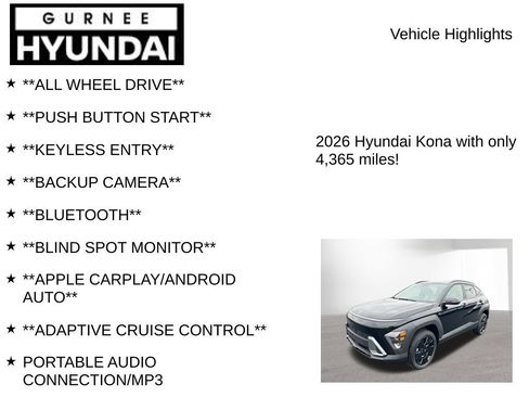 Certified 2026 Hyundai Kona SEL Sport AWD/4WD image 7
