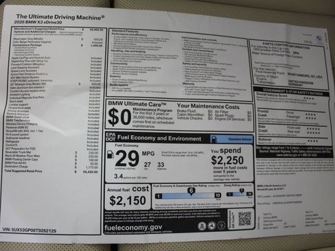 New 2026 BMW X3 xDrive30 w/ Convenience Package image 18