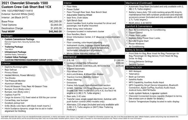 Used 2021 Chevrolet Silverado 1500 Custom AWD/4WD image 3