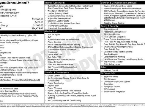 Used 2025 Toyota Sienna Limited AWD/4WD image 35