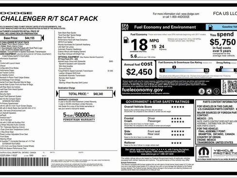 Used 2022 Dodge Challenger R/T Scat Pack RWD image 3