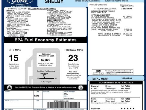 Used 2012 Ford Mustang Shelby GT500 w/ SVT Performance Pkg image 2