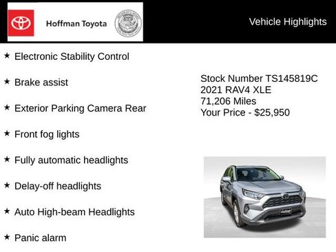 Used 2021 Toyota RAV4 XLE w/ Carpet Mat Package (TMS) AWD/4WD image 25