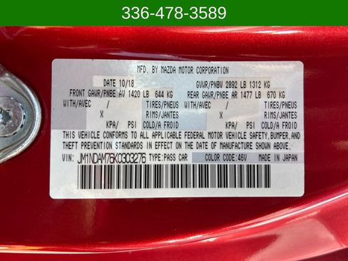 Used 2019 MAZDA MX-5 Miata RF Grand Touring RWD image 26