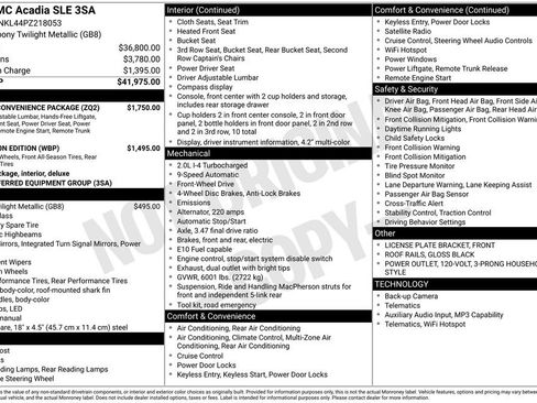 Certified 2023 GMC Acadia SLE w/ Driver Convenience Package FWD image 2