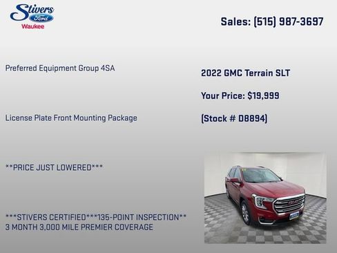 Used 2022 GMC Terrain SLT AWD/4WD image 8