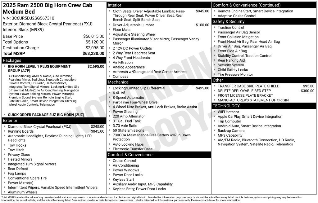 Certified 2025 RAM 2500 Big Horn AWD/4WD image 23